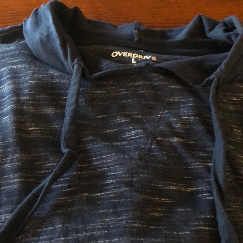 Overdrive, sweatshirt, lightweight, shirt sleeve, cotton, size large